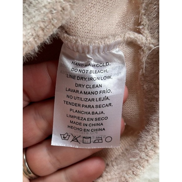 Emory Park Women's Cropped Collared Sweater‎ Long Sleeves Tan Size Medium - Picture 12 of 12